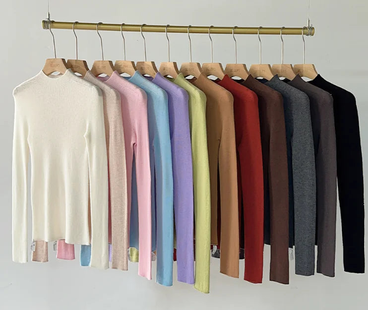 Merino Long Turtle Neck Sweater